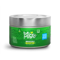 BeMicro Broccoli Booster microgreens packaging tin