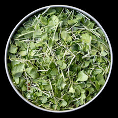 Close-up of BeMicro Broccoli Booster label on tin
