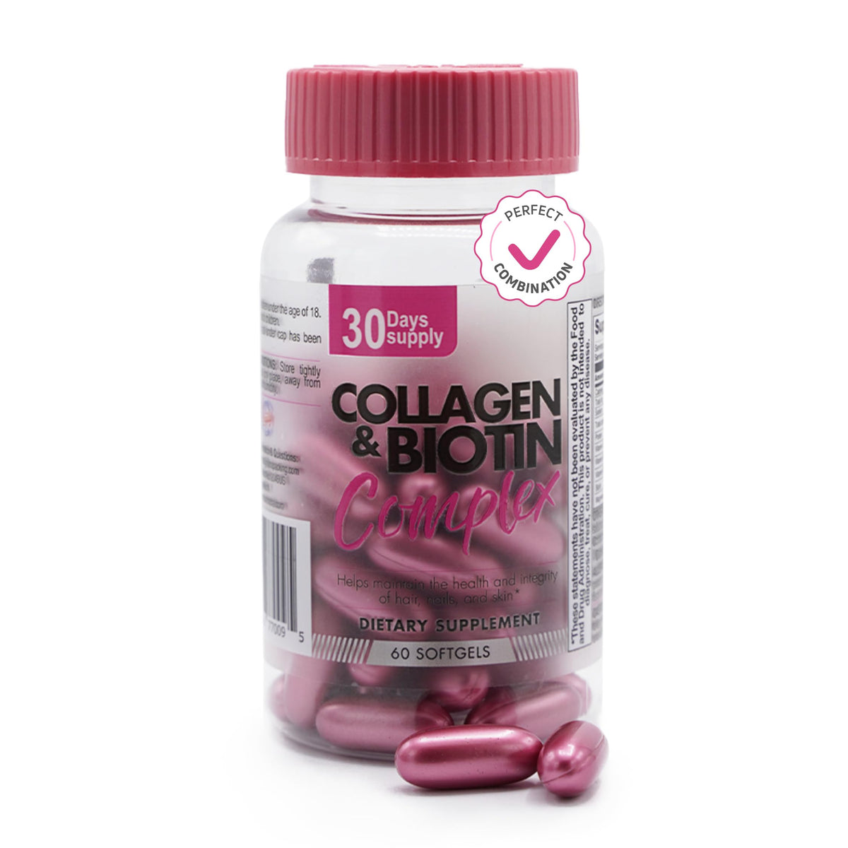 Bottle of Ben´Fit Collagen & Biotin Complex with 60 softgels