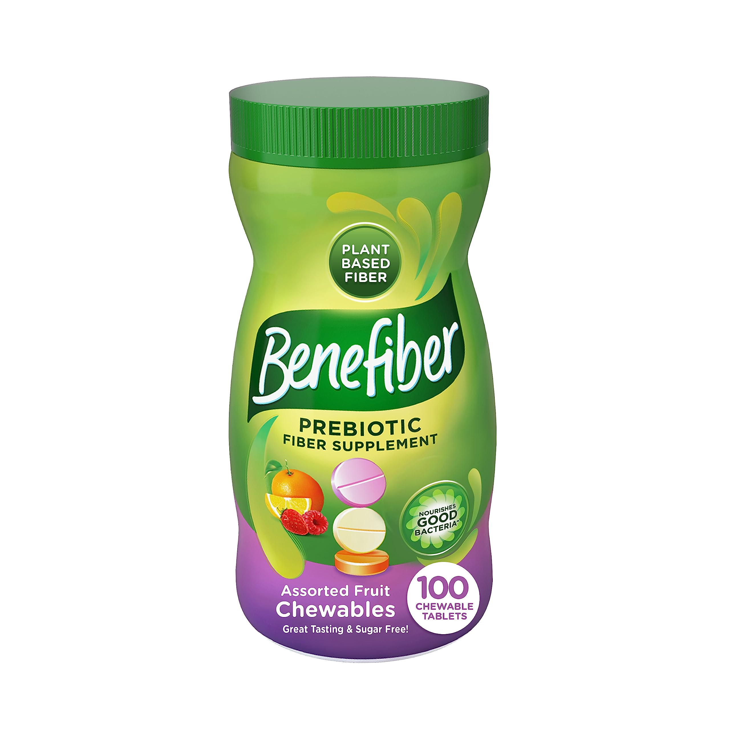 Benefiber bottle with chewable prebiotic tablets for daily fiber support