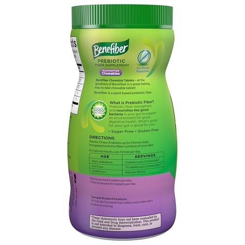 Dosage directions for ages 12 and up on Benefiber label
