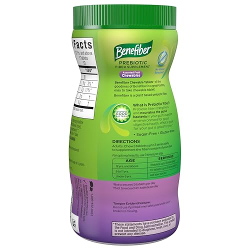Dosage directions for ages 6 to 11 on Benefiber label