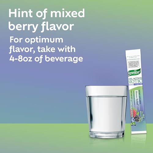 Supplement bottle and Benefiber Probiotic-Stick display