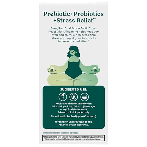 Gluten-free Benefiber Dual Action Biotic Plus Stress Relief packaging
