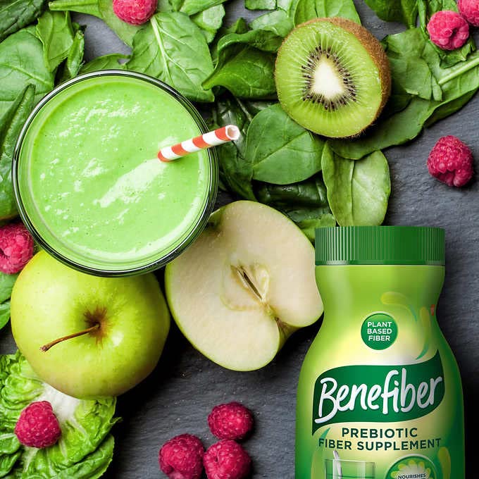 Benefiber 722 g container with serving information