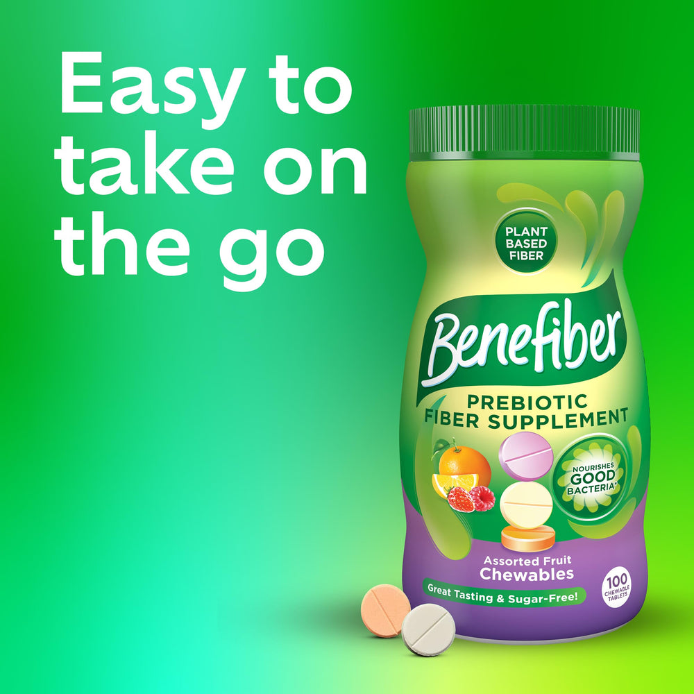 Lemon-flavored Benefiber prebiotic tablets