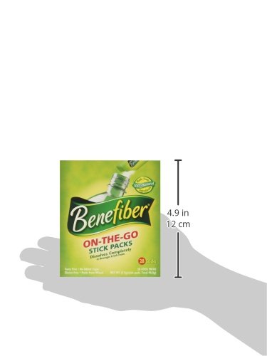 Close-up of Benefiber 28-stick-per-pack single-serving packets