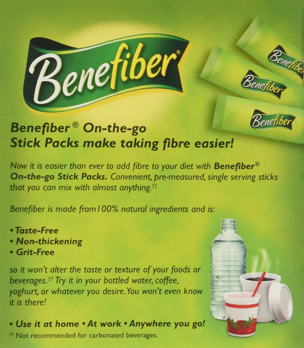 Back view of Benefiber two-pack with 56 sticks