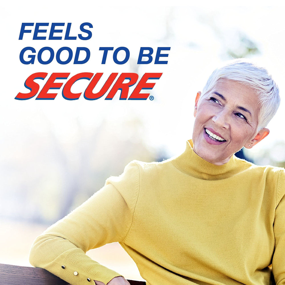 Graphic illustrating benefits of denture adhesive