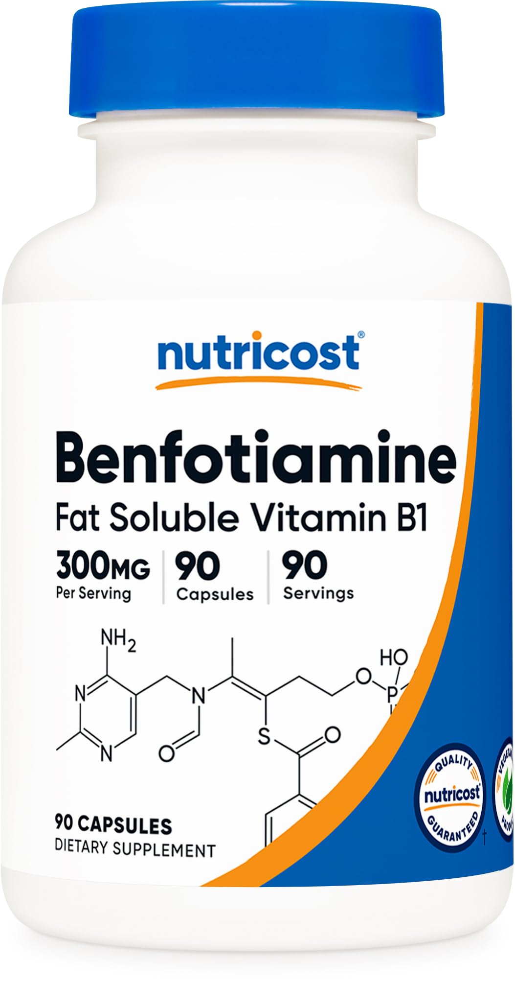 Nutricost Benfotiamine 300mg bottle – front view