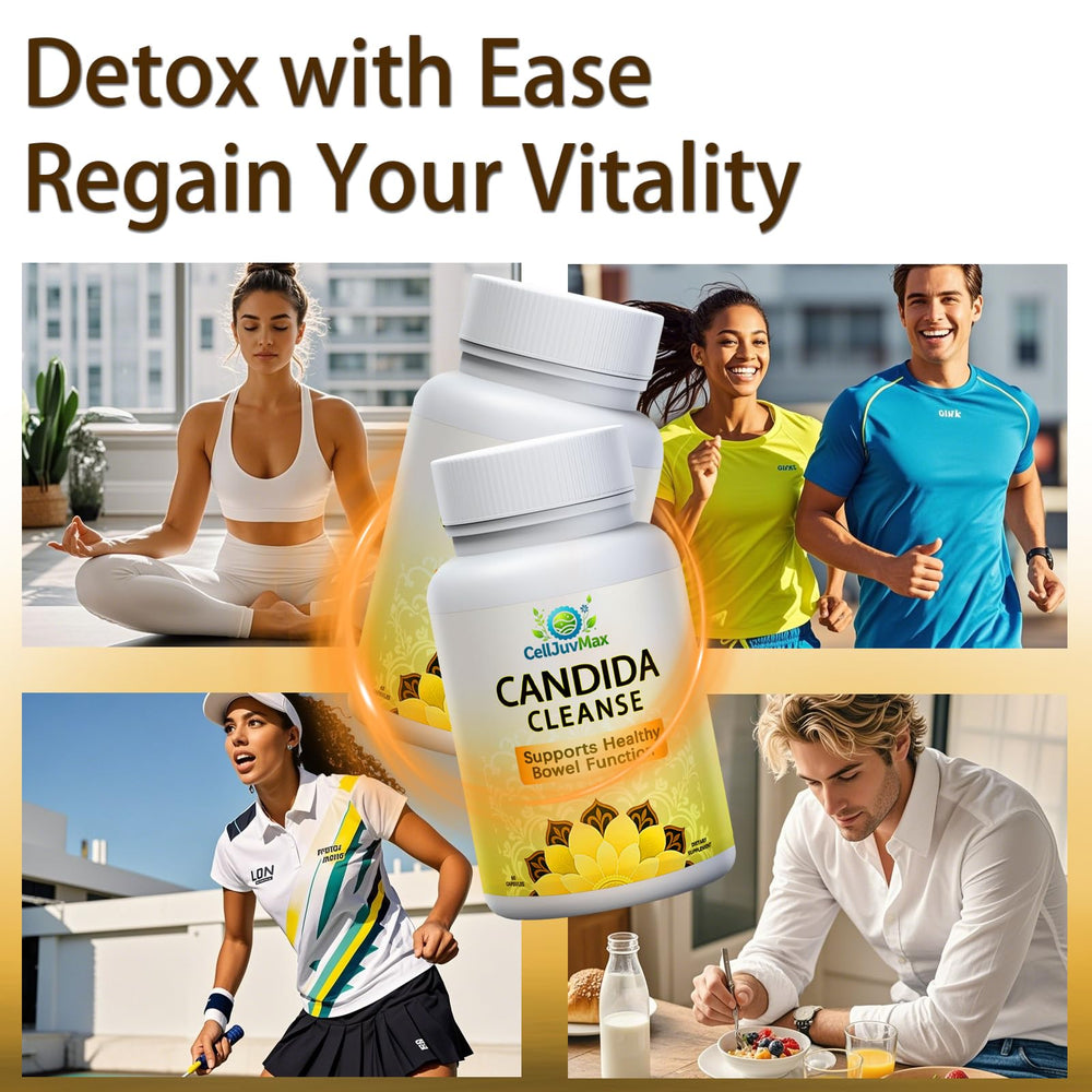 BENIX Candida Cleanse packaging on shelf showing 60 capsules