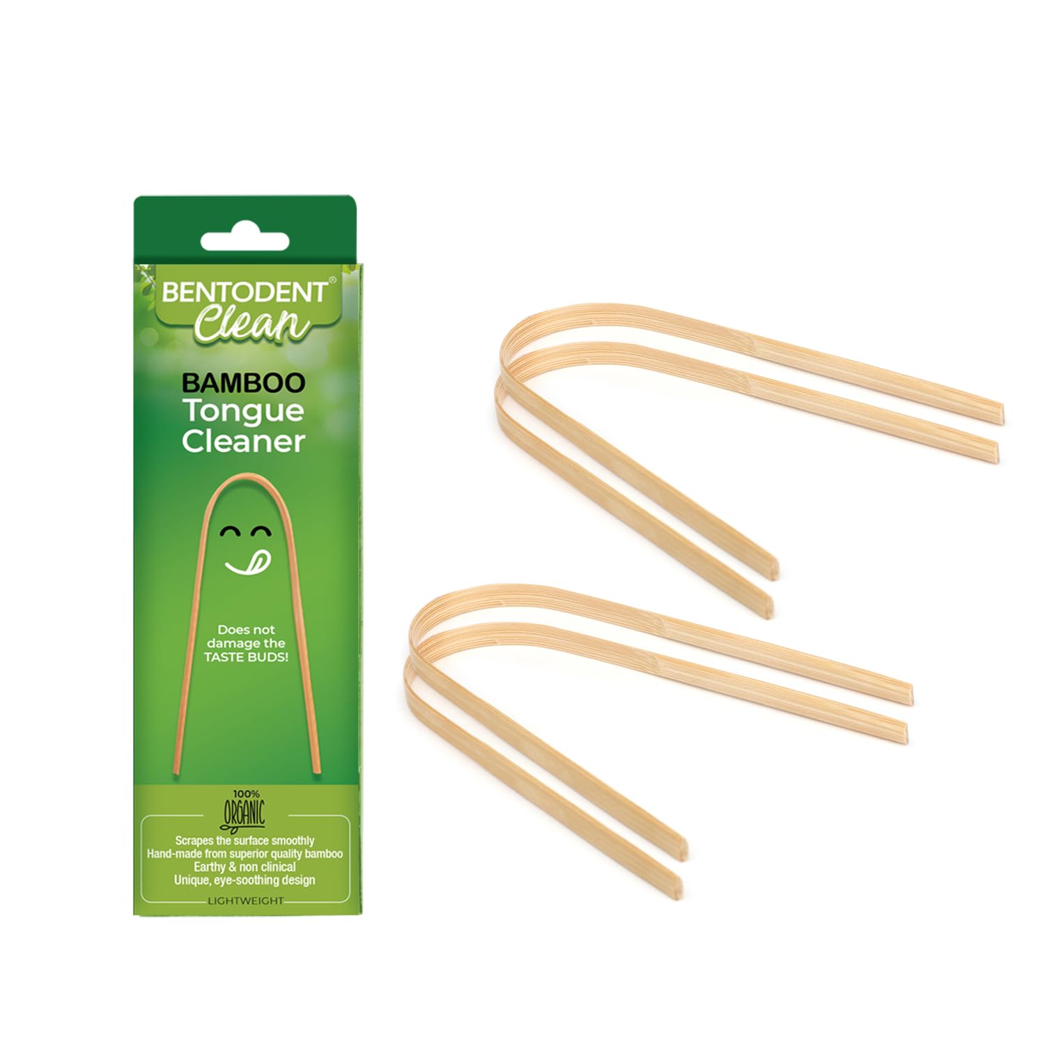Bentodent Bamboo Tongue Cleaner – front view