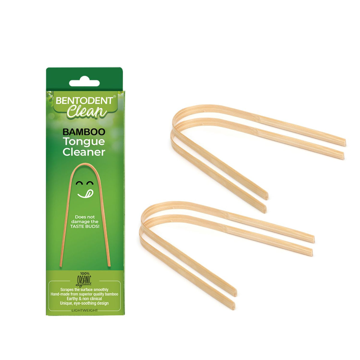 Bentodent Bamboo Tongue Cleaner – front view