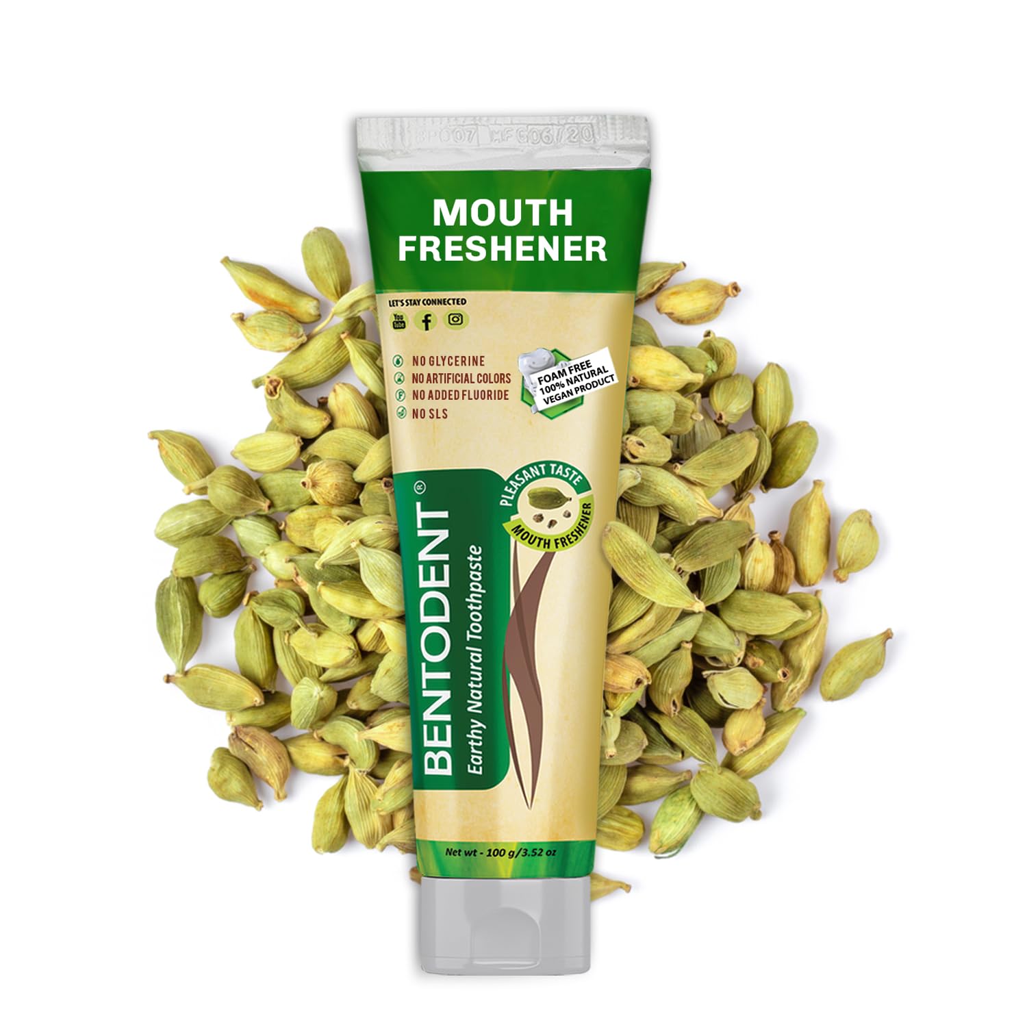 Product packaging showing 3.52 oz tube