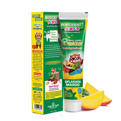 Front view of Bentodent Kids Mango Toothpaste tube
