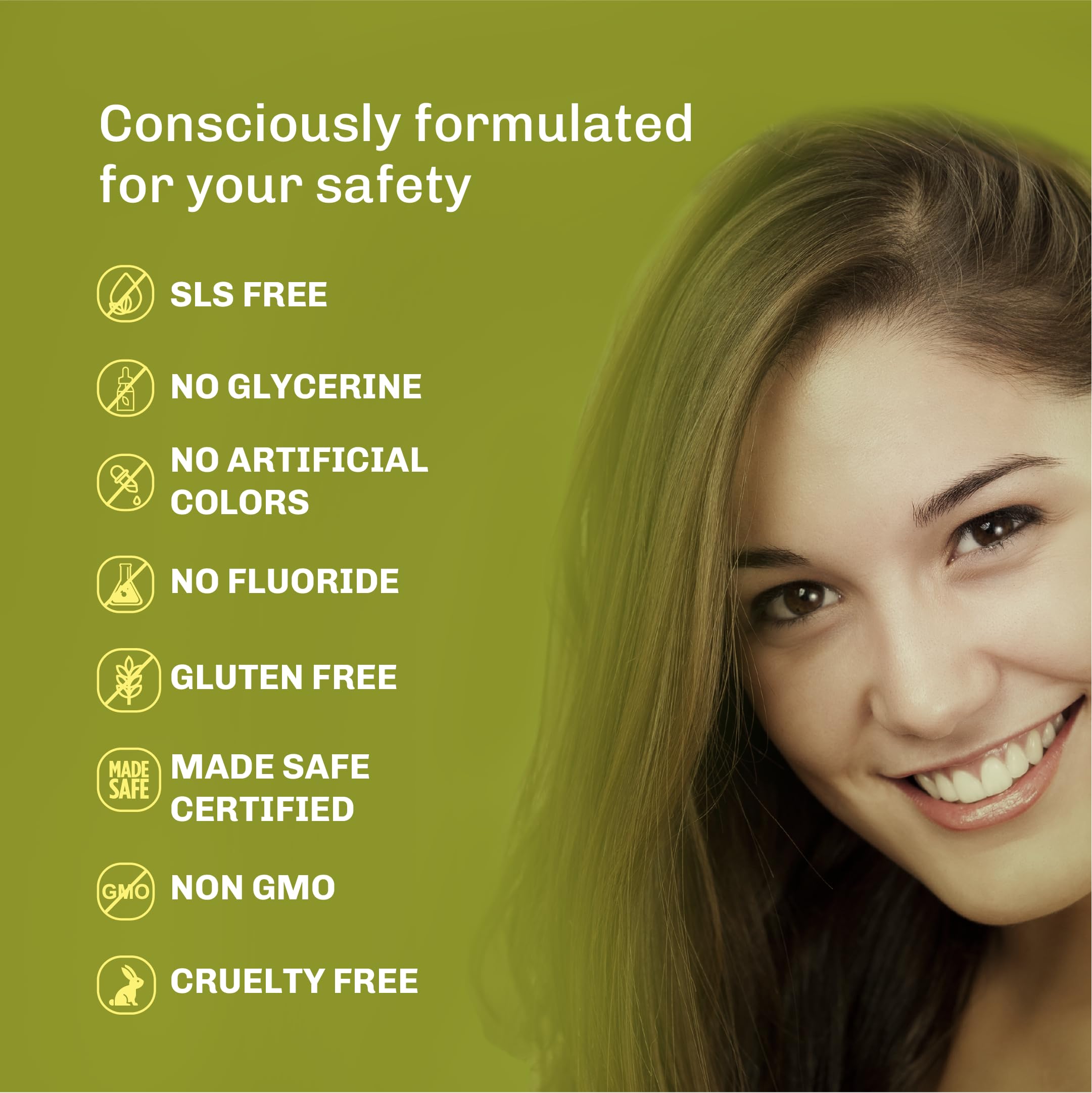 SLS-free and toxin-free toothpaste ingredients