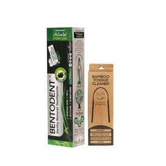 Bentodent charcoal toothpaste tube with label
