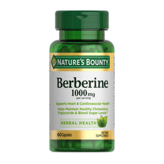 Nature's Bounty Berberine 1000mg bottle - front view