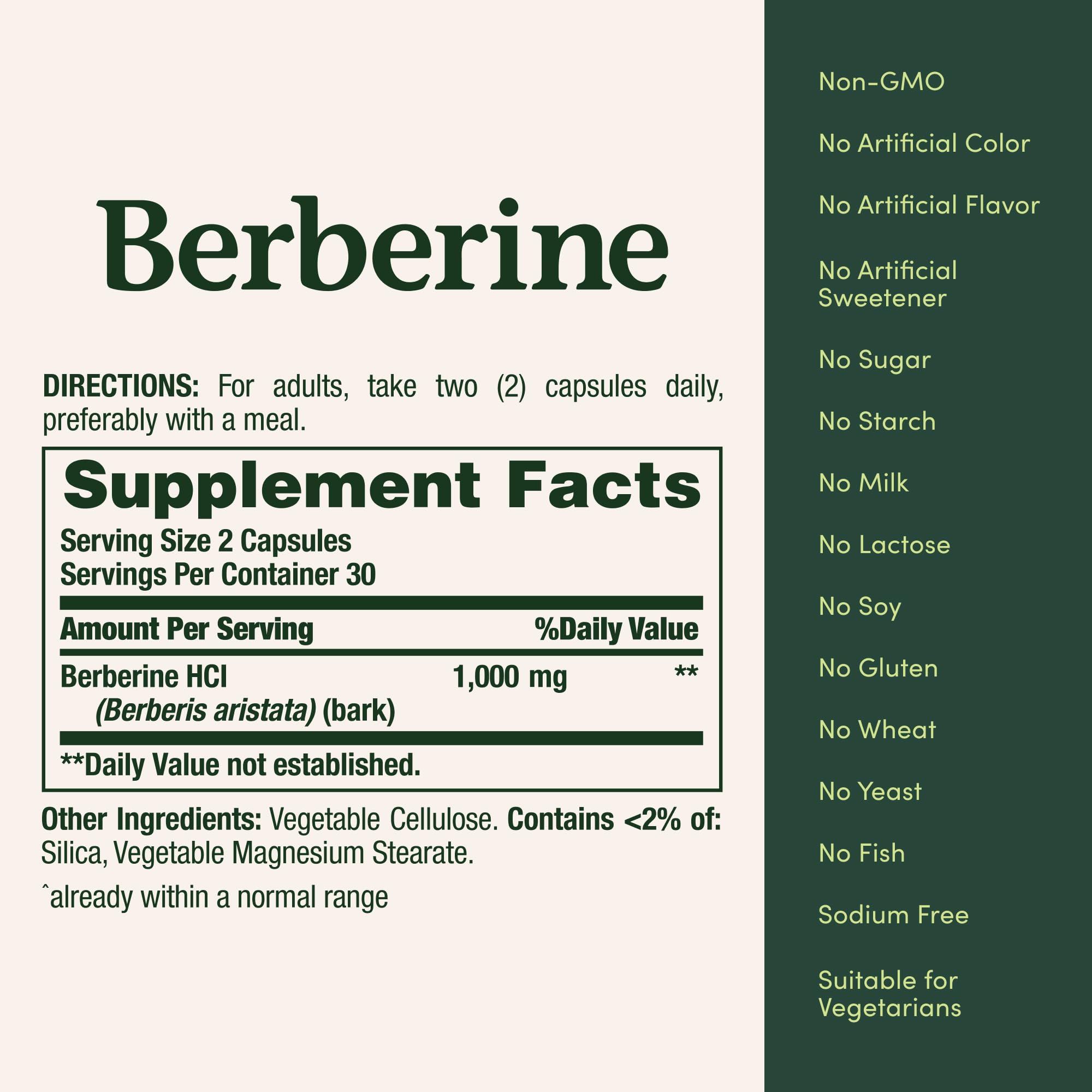 Berberine plant-based ingredient from Berberis aristata