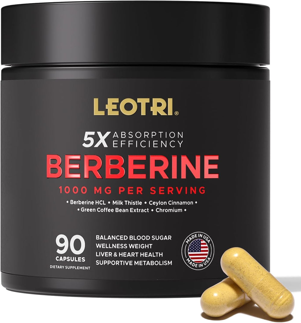 Berberine 1000mg with cinnamon, chromium and milk thistle – 90 capsules (US-made)