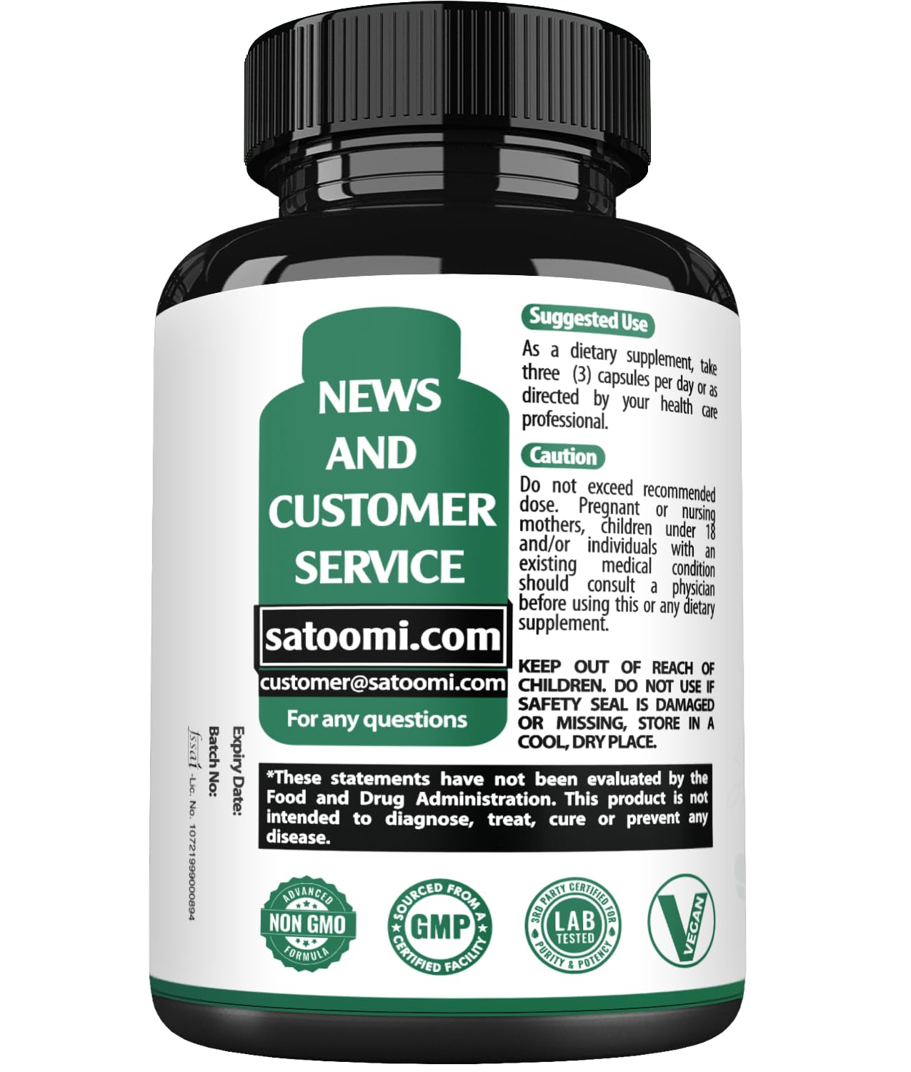 Serving size and 80 servings indicator on product label