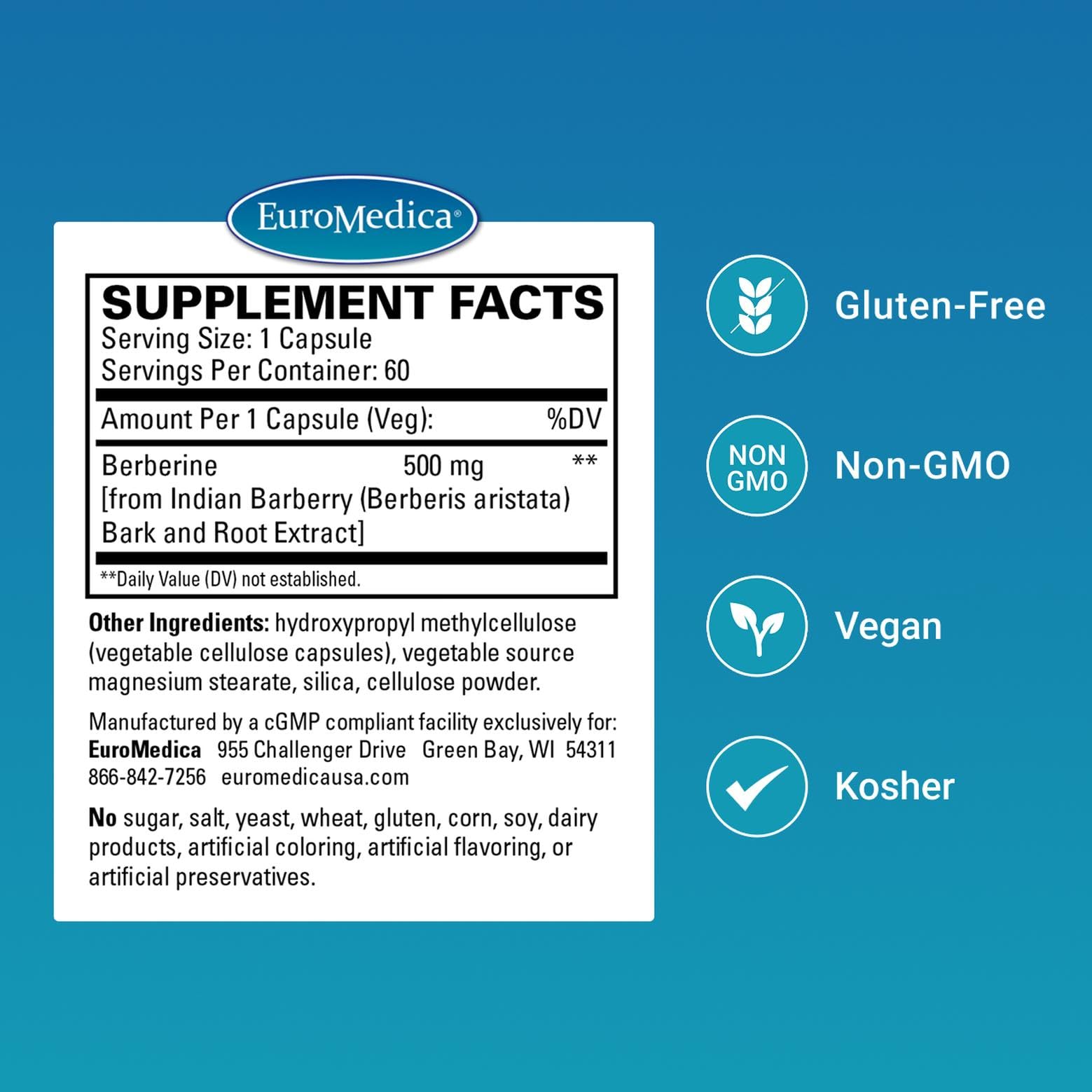 Berberine 500 mg with Indian barberry root extract