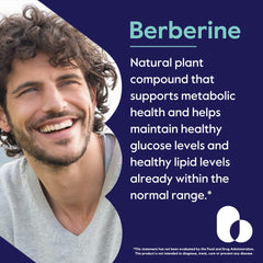 Berberine 500mg capsules label showing 500 mg per capsule