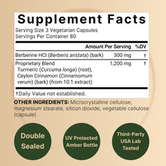 Berberis aristata root berberine HCl complex serving detail