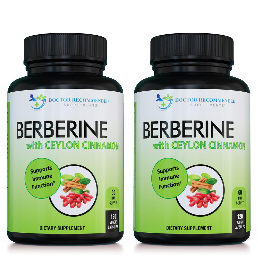 Berberine with Ceylon Cinnamon bottle label