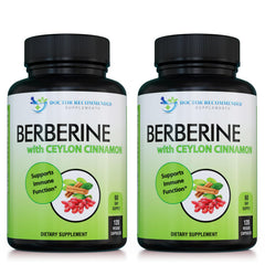 Berberine with Ceylon Cinnamon bottle label