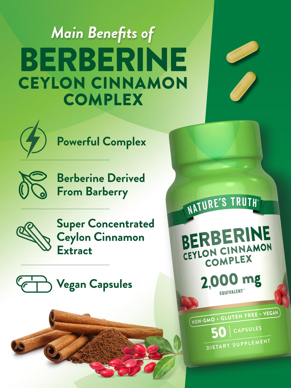 Product bottle with vegan, non-GMO and gluten-free badges