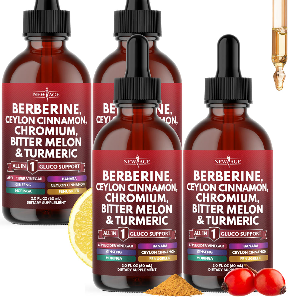Berberine with Ceylon Cinnamon Liquid Drops in 8 oz bottle