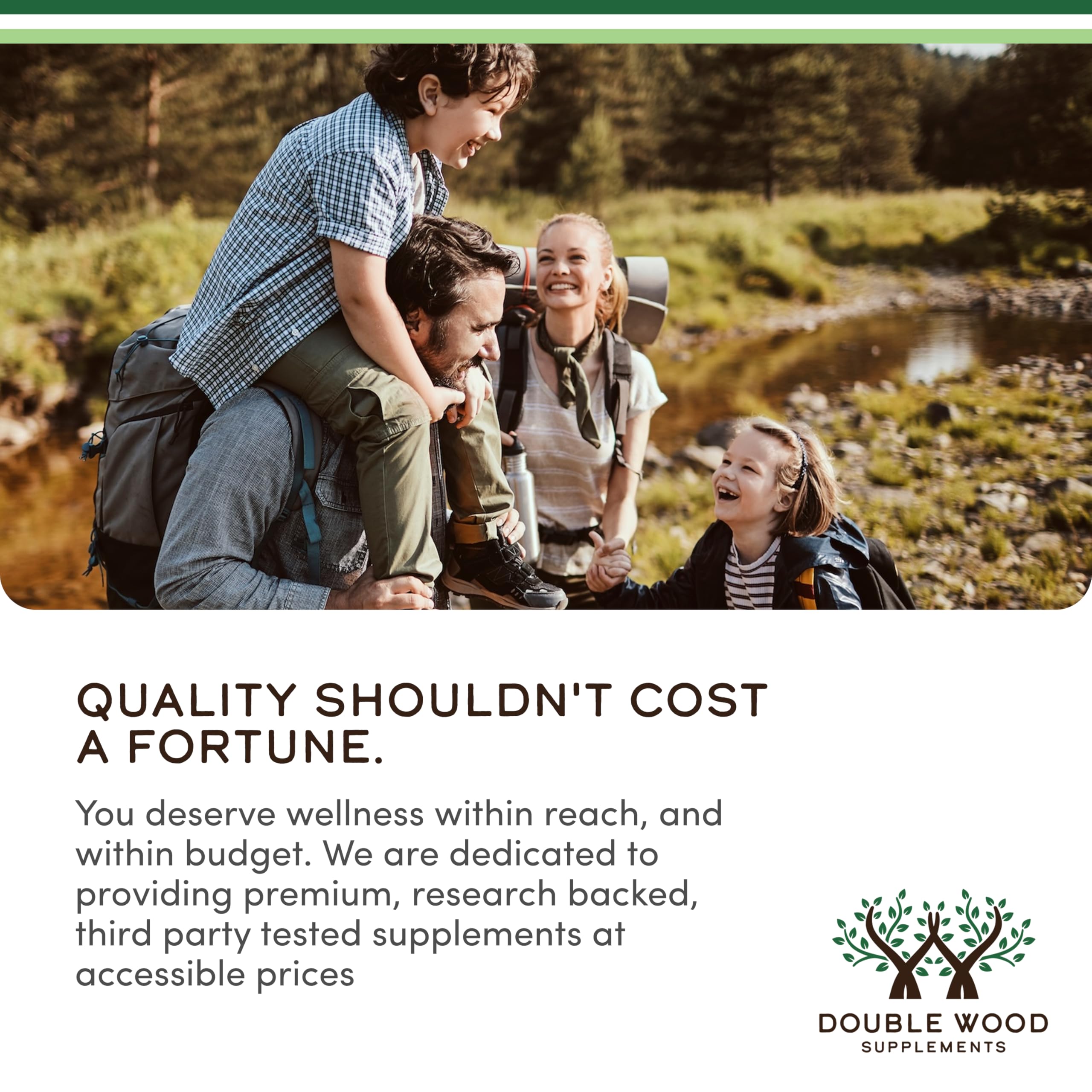 Product label highlighting third-party testing, vegan, non-GMO, gluten-free