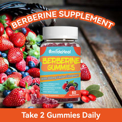Close-up of berry flavored Berberine Gummies