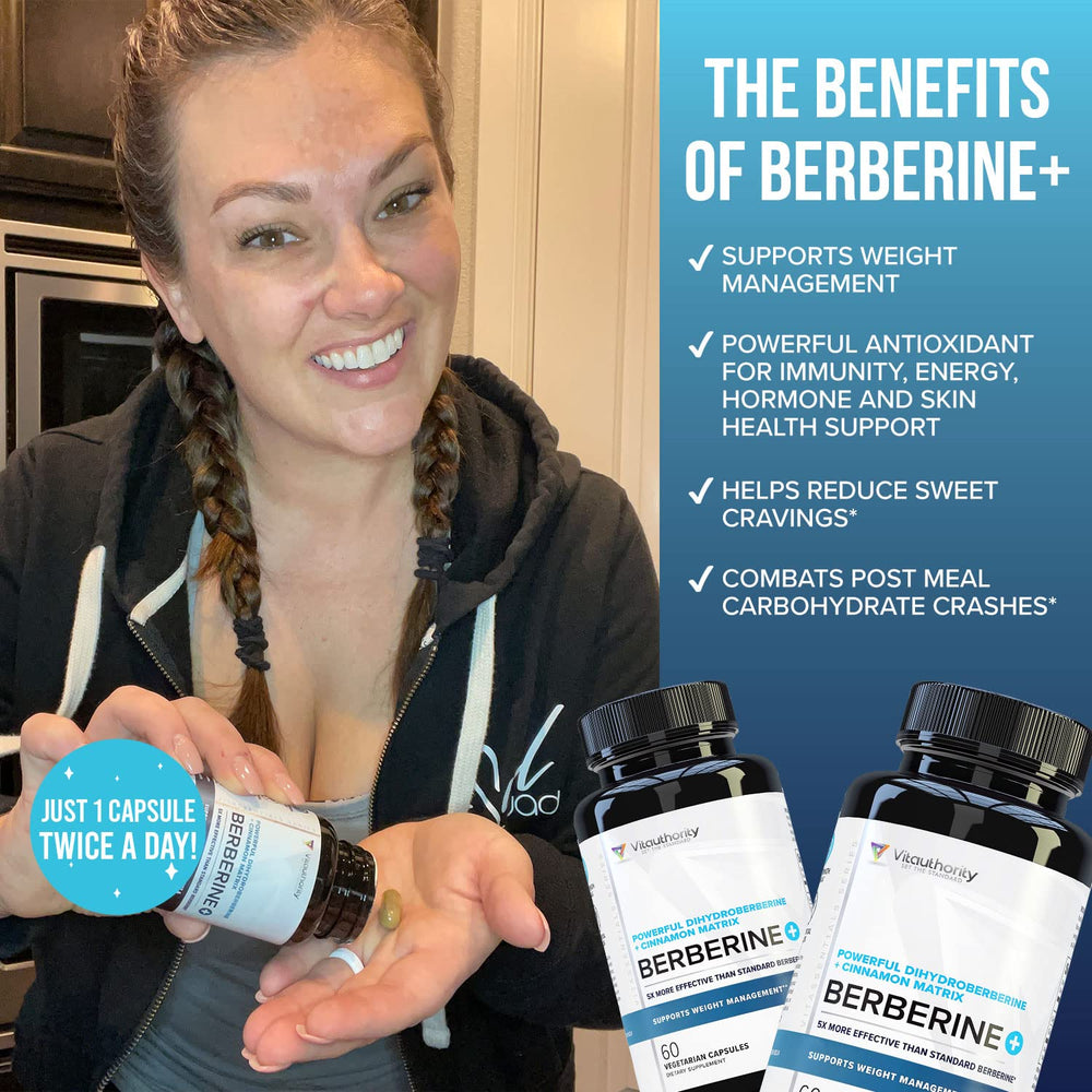Vegan and gluten-free Berberine Cinnamon supplement packaging