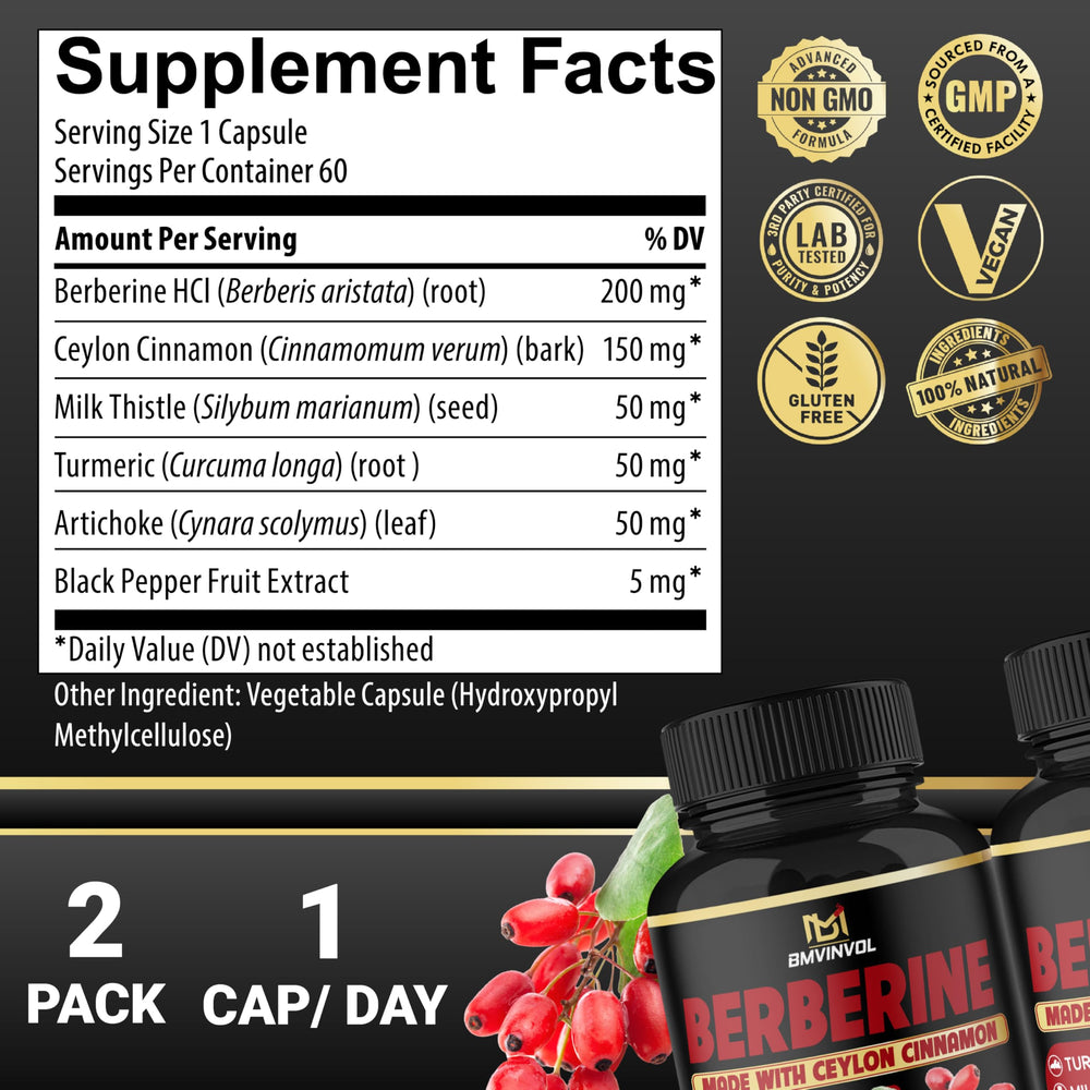 Product label showing 120 capsules and 4-month supply