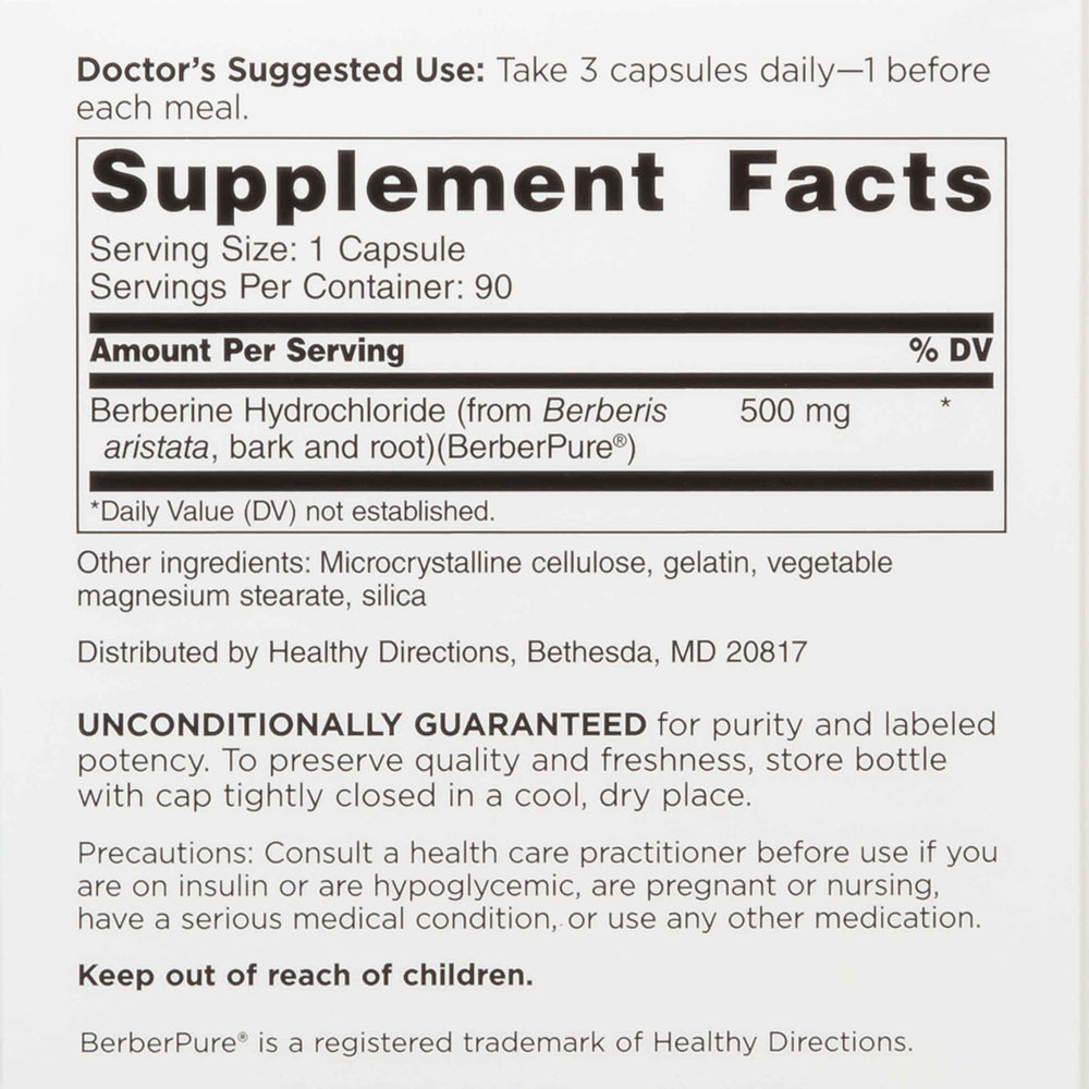 Front packaging of Doctors' Preferred Berberine Clinical Grade