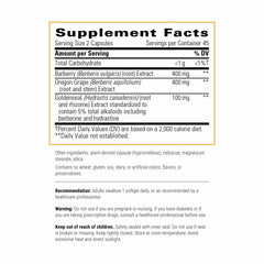 Berberine Complex bottle label