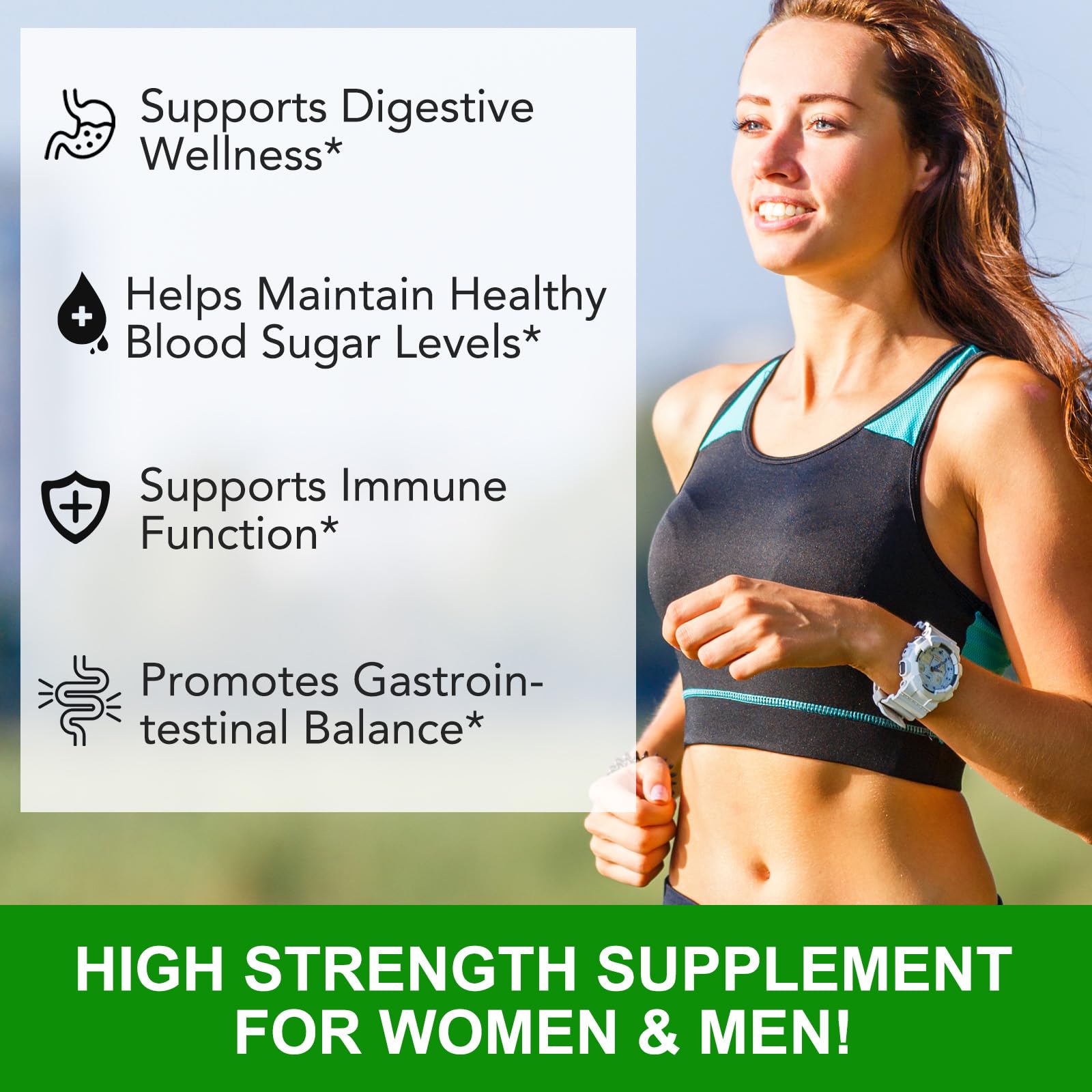 Berberine drops bottle emphasizing digestive health benefits