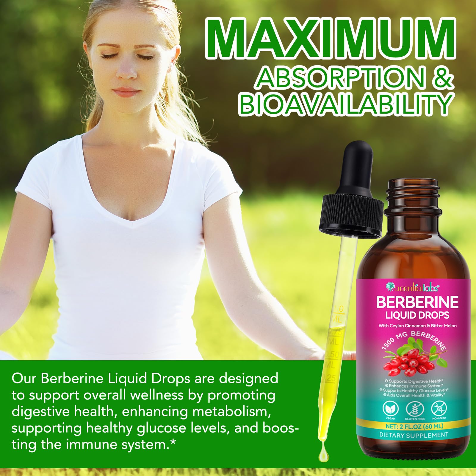 Product packaging for Berberine liquid drops
