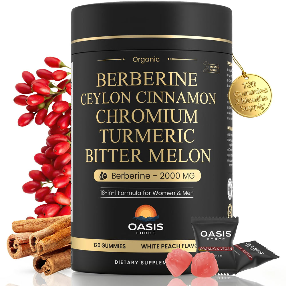 Berberine gummies 2000mg front label