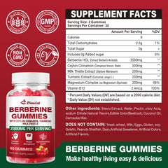 Bottle of Berberine Gummies 2000mg Raspberry