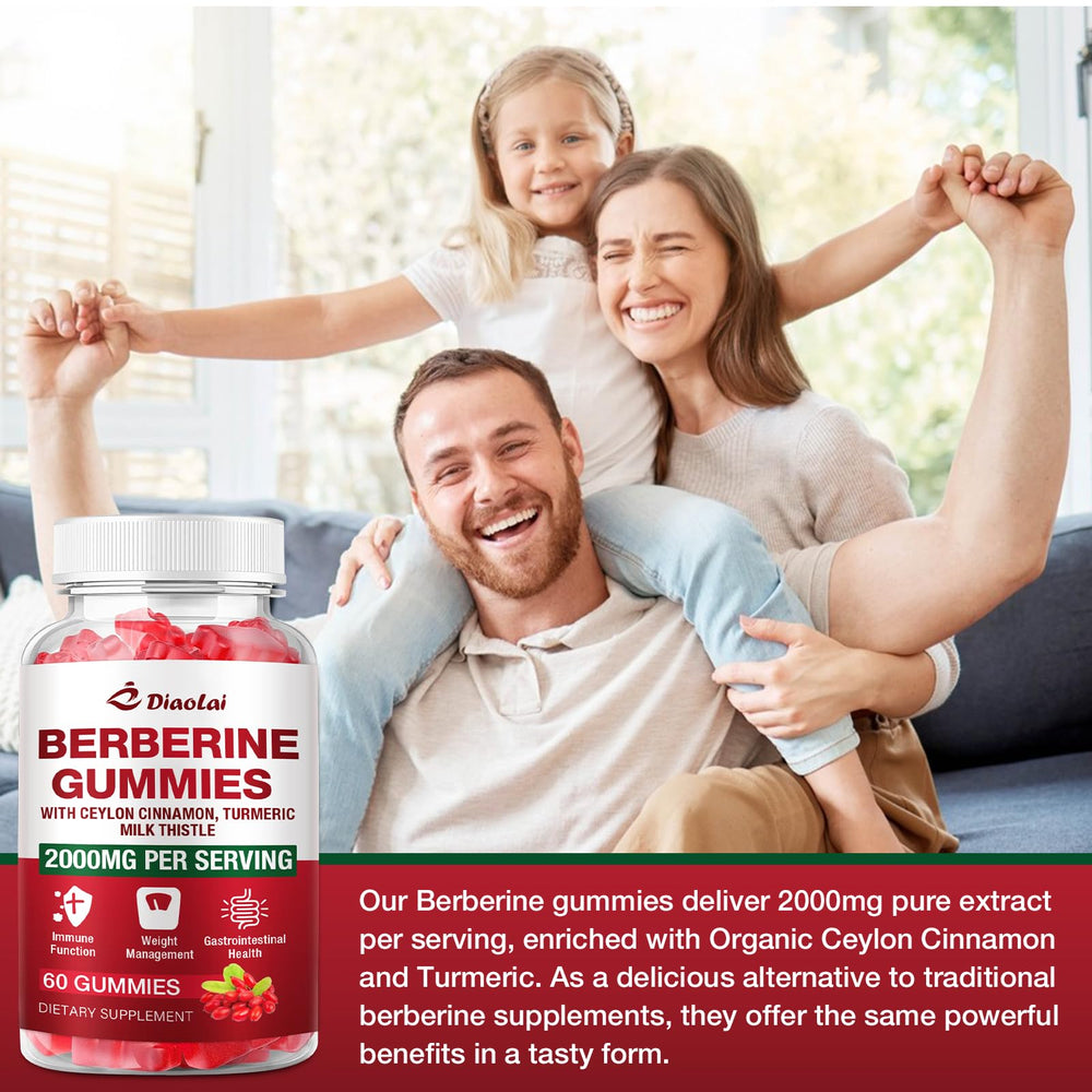 Serving suggestion for Berberine Gummies 2000mg Raspberry