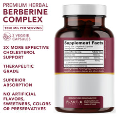 Close-up of Berberine HCl supplement with Banaba leaf and Bitter Lemon