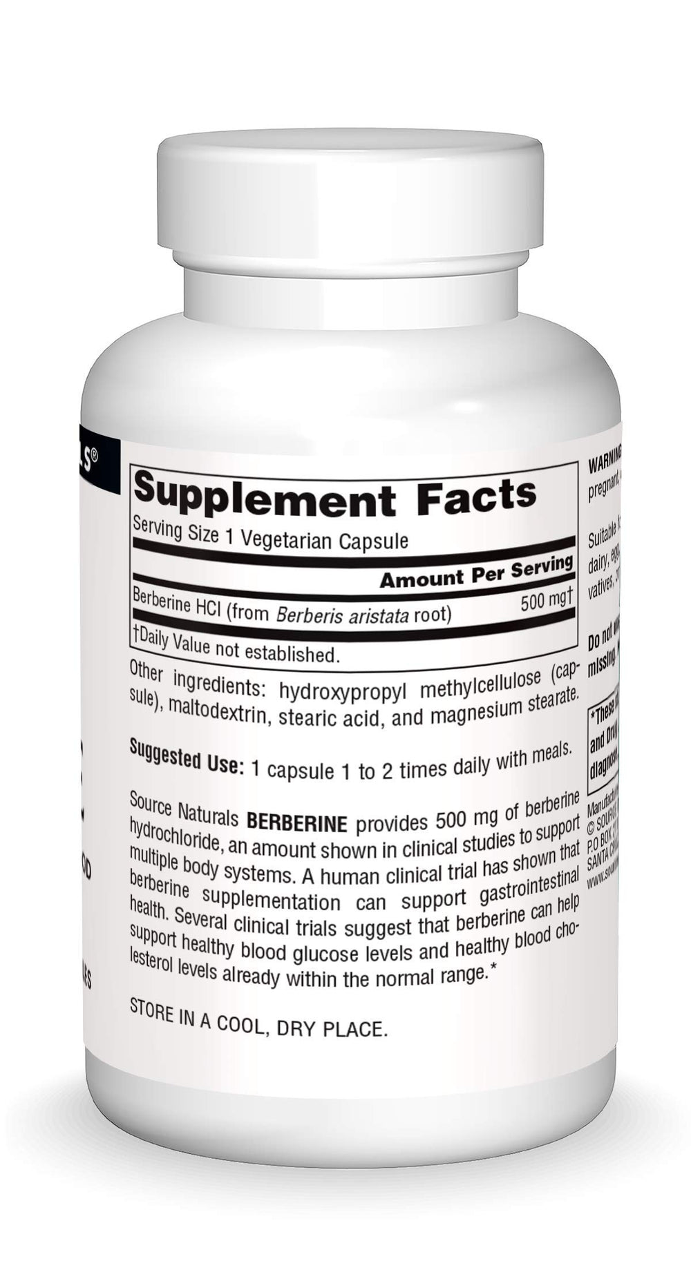 Vegan-friendly berberine capsules manufactured in the USA