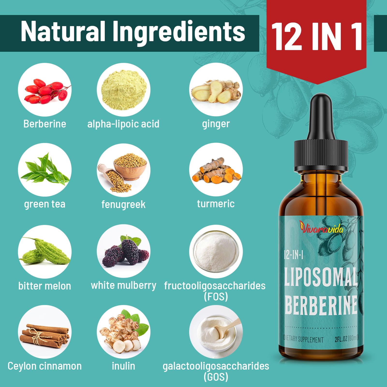 Ingredients include turmeric, Ceylon cinnamon, green tea and ginger