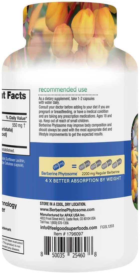 Berberine Phytosome 500 mg dose
