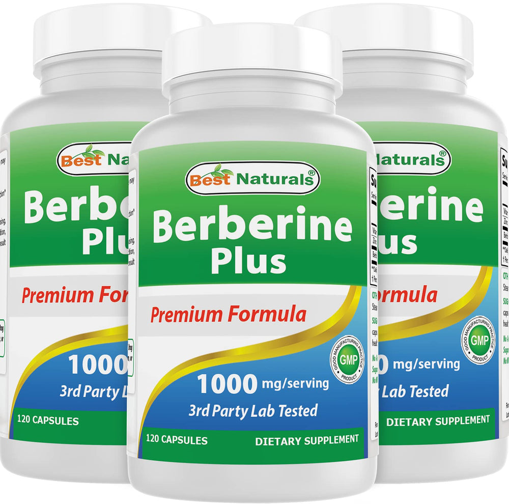 Front label of Best Naturals Berberine Plus bottle