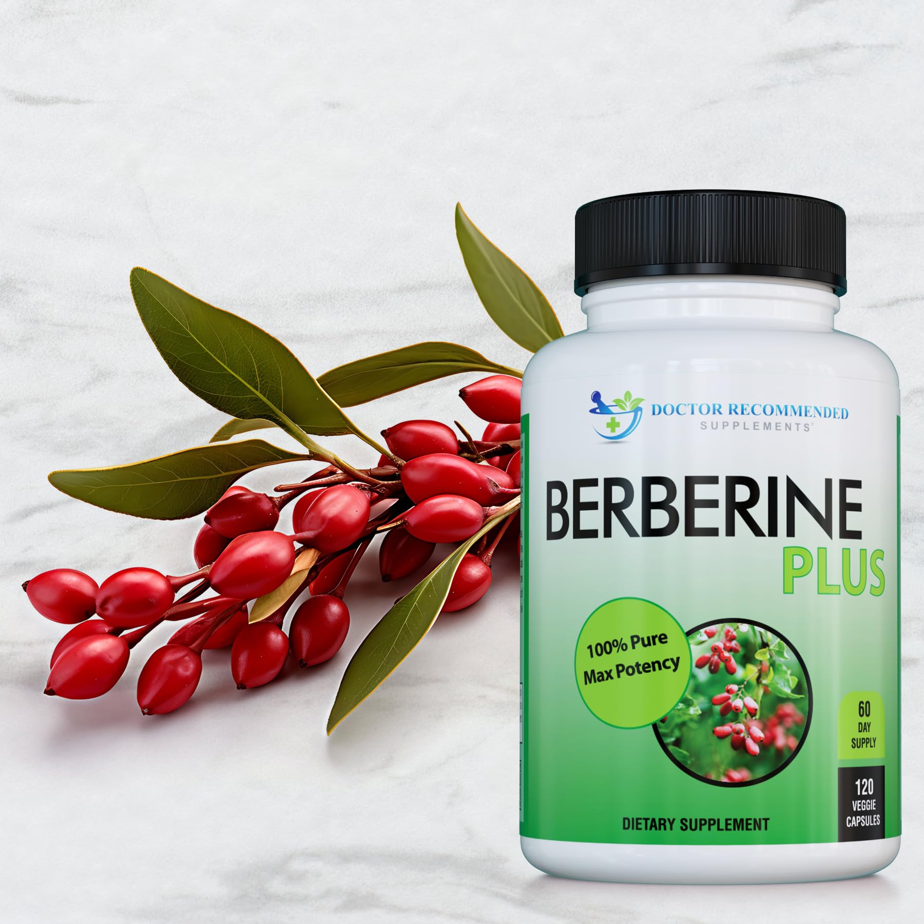 Vegetarian veggie capsules containing Berberine HCl