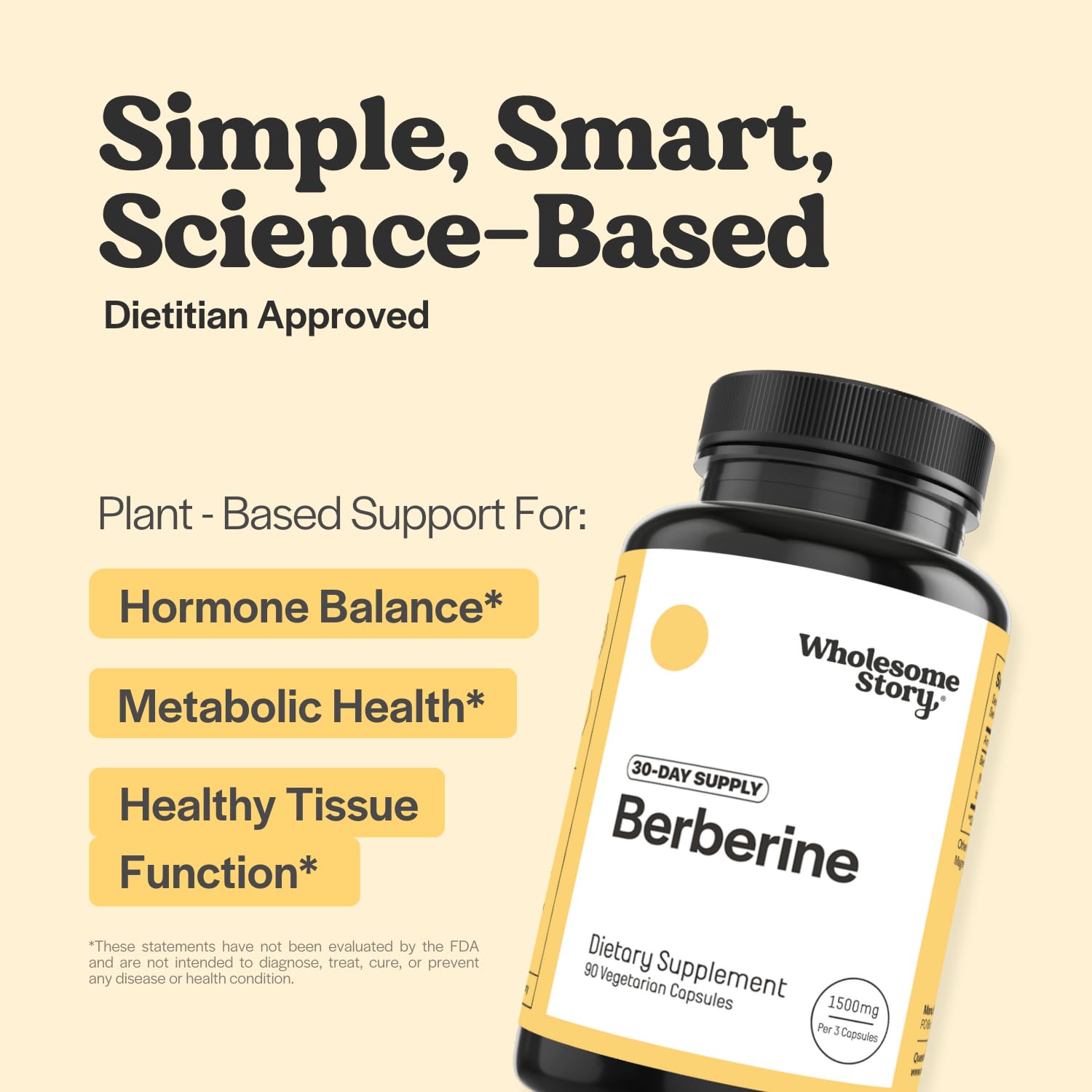 Product packshot showing 90 vegan HCl capsules for berberine supplement